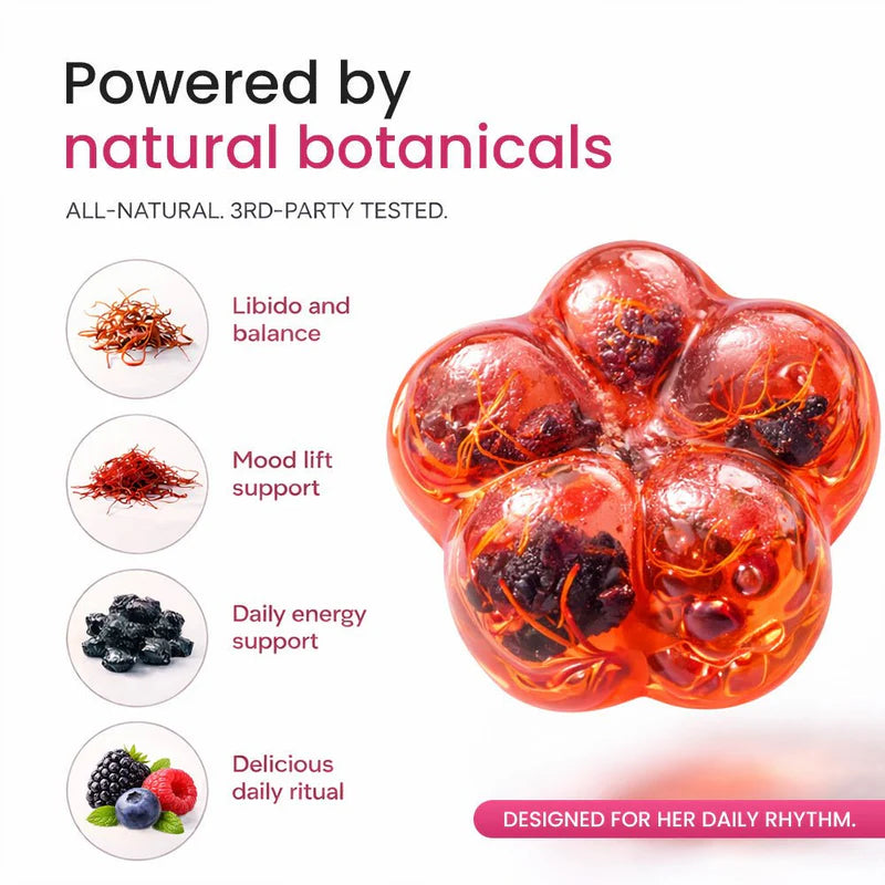 Lavea Gummies powered by natural botanicals - libido, mood, energy